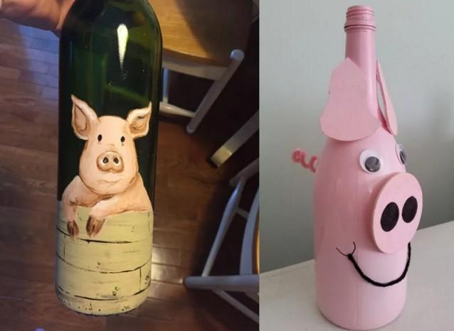 الحرف اليدوية من رمز الخنزير الصغير للعام الجديد