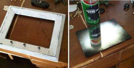 Meidän on odotettava maalin kuivumista. Hiero sitten kehyksen pinnat kevyesti hiomapaperilla. Vinkki: poista perusteellisesti ne paikat, joihin peiliä usein käytetään, tällainen liike auttaa antamaan kehykselle antiikkisen vaikutelman.