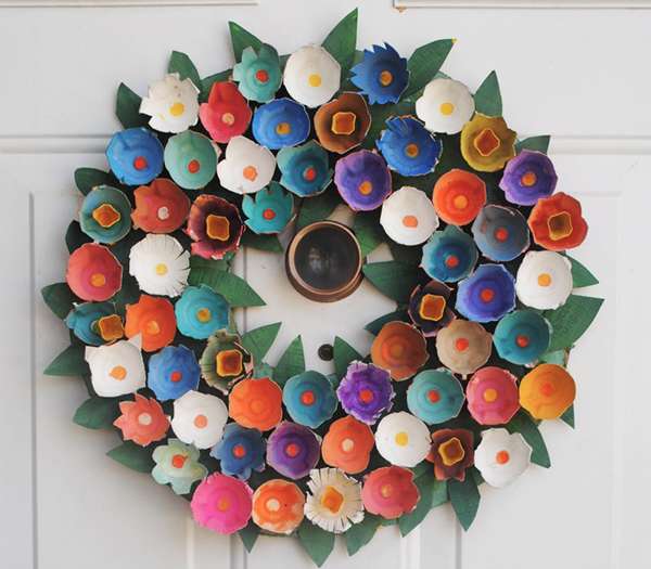 Sådan laver du en påskekrans til boligindretning DIY påskekranse på døren