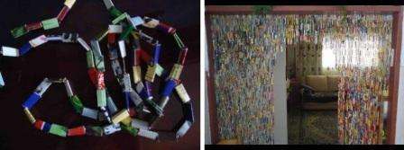 Voit jopa ripustaa tällaiset verhot huvimajaan, jos käärit jokaisen aihion teipillä, jotta ne eivät huonone sateen aikana. Riippuvien verhojen käyttöalue on melko suuri. Käytä niitä tilojen kaavoittamiseen tai verhojen avaamiseen.