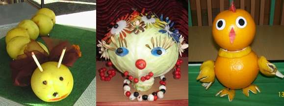 håndværk fra grøntsager i haven foto