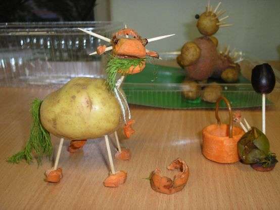 kunsthåndværk til haven af ​​grøntsager