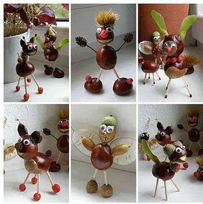 kunsthåndværk til efterårets tema i børnehaven