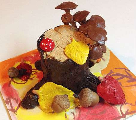 håndværk fra efterårsmaterialer i børnehaven