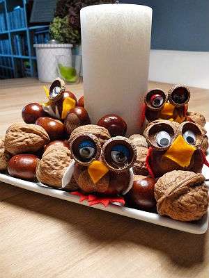 kunsthåndværk til efterårets tema i børnehaven