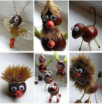 kunsthåndværk til efterårets tema i børnehaven