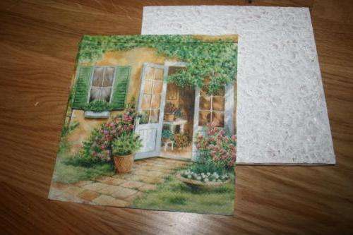 κολλήστε μια πετσέτα πάνω από το κέλυφος χρησιμοποιώντας τεχνική ντεκουπάζ