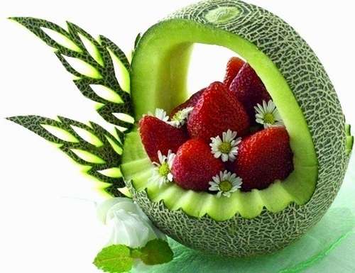 نحت من الخضار والفواكه خطوة بخطوة الصورة