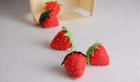 Ako ušiť filcové jahody, vzory