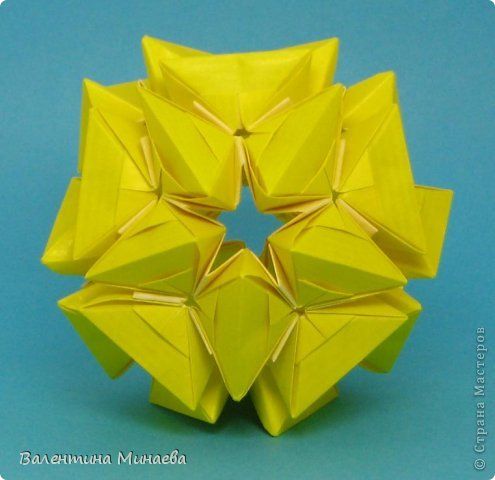أمثلة صور Kusudama: ما هو - كيفية صنع كرة معيارية سحرية من الورق بيديك ، مخططات لتجميع زهور الأوريغامي