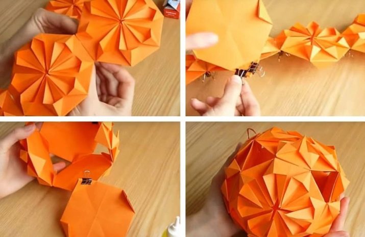 أمثلة صور Kusudama: ما هو - كيفية صنع كرة معيارية سحرية من الورق بيديك ، مخططات لتجميع زهور الأوريغامي