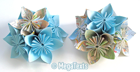 أمثلة صور Kusudama: ما هو - كيفية صنع كرة معيارية سحرية من الورق بيديك ، مخططات لتجميع زهور الأوريغامي