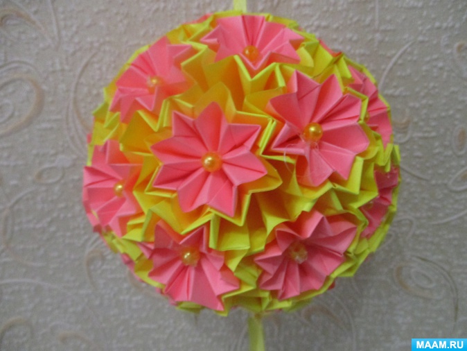 أمثلة صور Kusudama: ما هو - كيفية صنع كرة معيارية سحرية من الورق بيديك ، مخططات لتجميع زهور الأوريغامي
