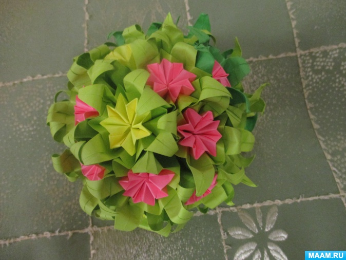 أمثلة صور Kusudama: ما هو - كيفية صنع كرة معيارية سحرية من الورق بيديك ، مخططات لتجميع زهور الأوريغامي