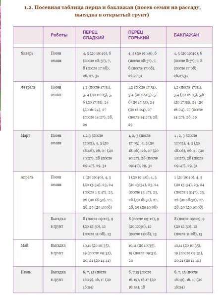 يعتقد البستانيون أنه من أجل أن يكون جذر النباتات قويًا ، من الضروري زرع بذور الشتلات خلال القمر المتضائل. ثم تُزرع الشتلات نفسها في أرض مفتوحة مع ارتفاع القمر ، بحيث تبدأ النباتات بسرعة وتزهر وتؤتي ثمارها.
