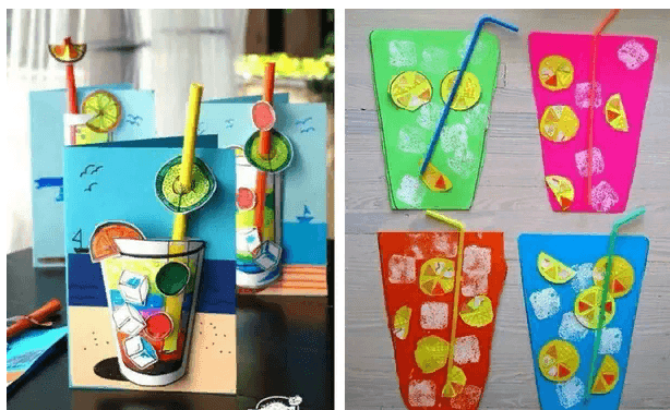 askartelua kesäkoulun leirillä