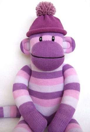 Käsityöt sukkista. Apina