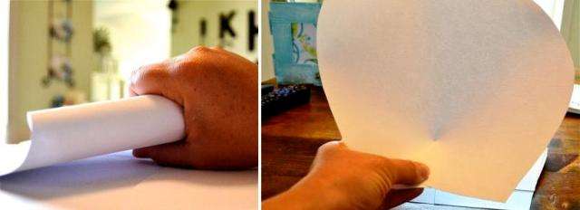 I bunden af ​​kronbladet måles midten med en lineal og der laves et snit der. Den skal være opretstående og cirka 10 centimeter lang