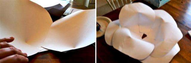 Det næste trin er limning af kronbladene.