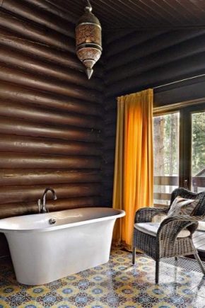 Декориране на блок къща вътре в къщата: дизайнерски идеи