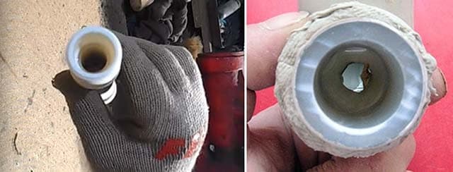 Fejl ved lodning af polypropylen Svejsning af plastrørets passage