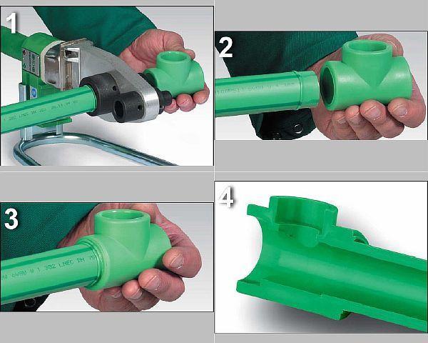 posledovatel`nost` pai`ki polipropilenovy`kh izdelii` Foto - sekvens af lodning af polypropylenprodukter