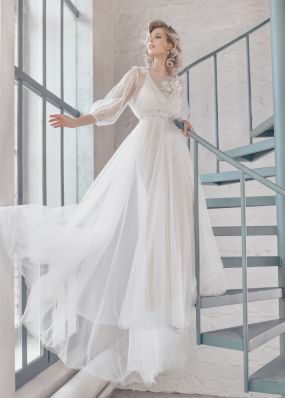 Brudekjole i tyll ZTB004