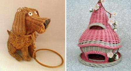 φωτογραφία χειροτεχνίας από σωλήνες εφημερίδων