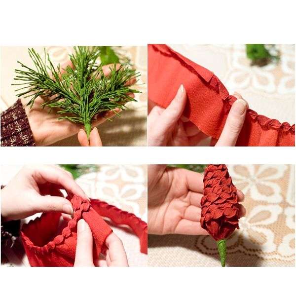 tee-se-itse uudenvuoden käsitöitä aaltopaperista