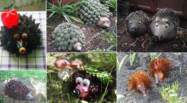 Siili muovipullosta: DIY -käsitöitä puutarhaan