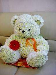 Fordel blomsterhovederne efter skitsen. De skal sidde fast i