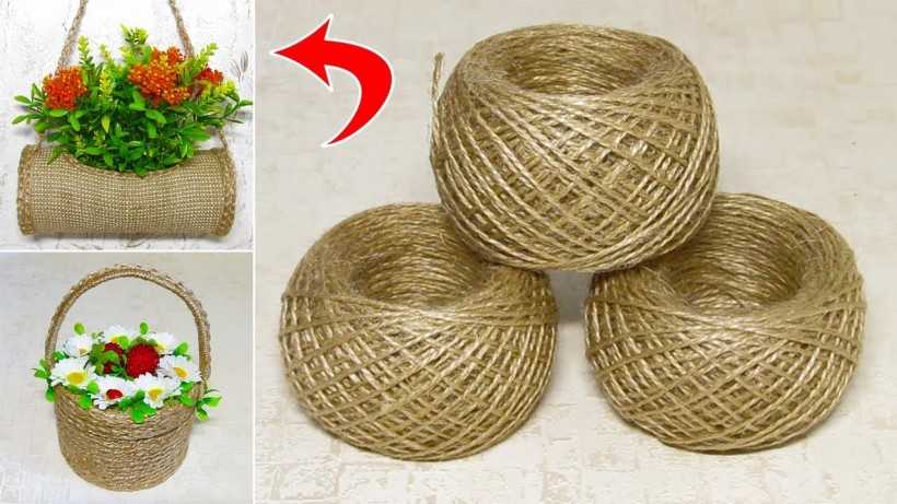 DIY jutové remeslá krok za krokom: jednoduché pokyny s fotografiami a popismi