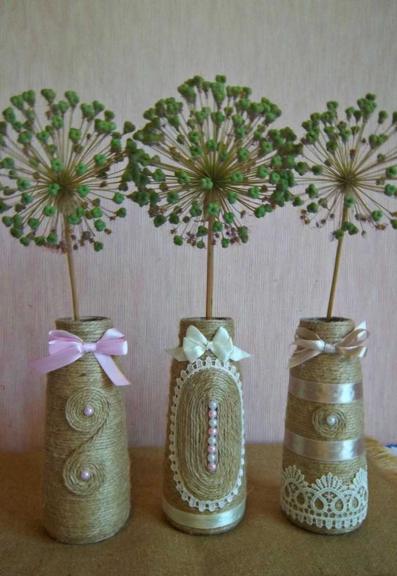 DIY jutové remeslá krok za krokom: jednoduché pokyny s fotografiami a popismi