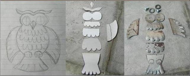 Ας ξεκινήσουμε να κατασκευάζουμε μεταλλικές χειροτεχνίες - κουκουβάγιες