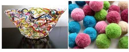 يمكن أن تكون الخيوط مفيدة أيضًا في صنع إناء أو صحن أو سلة. عندها لن تصبح الحرفة جميلة فحسب ، بل ستكون مفيدة أيضًا.