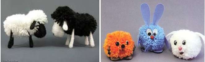 يمكنك مناقشة كيفية صنع الألعاب من الخيوط لفترة طويلة ، والتي تعمل ككائن للزينة أكثر من كونها للعب. مثال على ذلك هو صناعة رجال الثلج والطيور والحيوانات ، وبشكل عام ، كل ما لديه ما يكفي من الخيال.