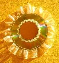 S pomocou disku môžete vytvoriť krásne zrkadlo, ktoré ozdobí domček pre bábiky.