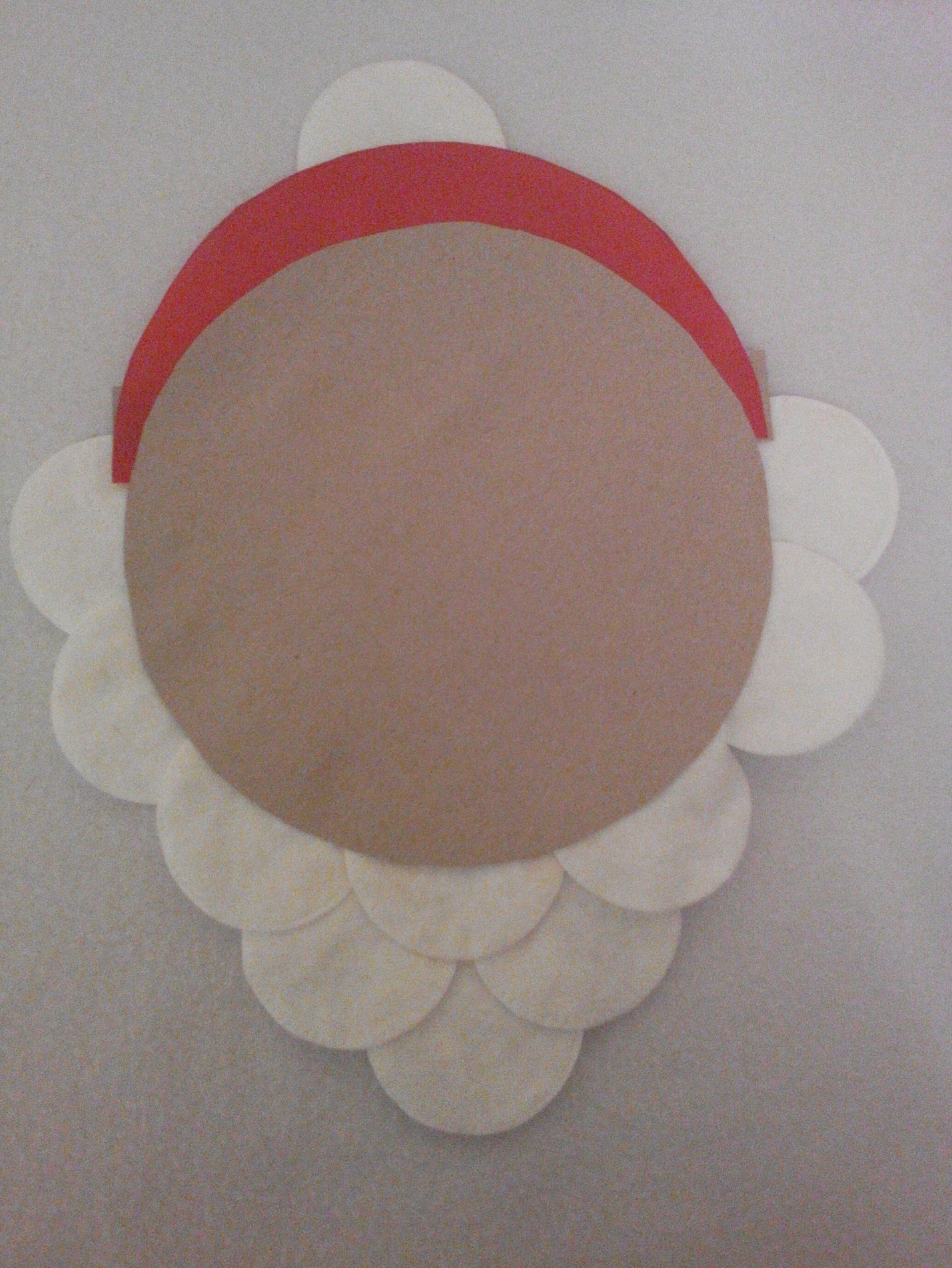 Sådan laver du julemanden af ​​vatrondeller med dine egne hænder