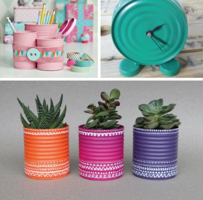 Käsityöt tinapurkkeista ja erityyppisistä kansista omin käsin - sisustusideoita ja vaihtoehtoja kätevien materiaalien käyttöön, valokuvaesimerkkejä, videoita