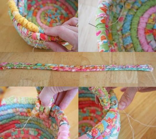 بنفس الطريقة نصنع الجدران ومقبض السلة