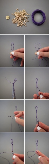 Tyylikäs rannekoru helmistä tai helmistä