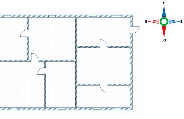Varmen i lokalerne afhænger stort set af deres placering i forhold til kardinalpunkterne