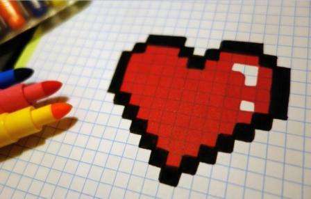 Jednoduché a zložité malé obrázky podľa buniek. Schémy a fotografie