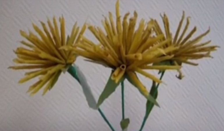 Vihreät lehdet kimpussa kuivia lehtiä