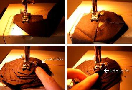 Nyt alamme ommella kauniin ruusun kangaskaistaleista