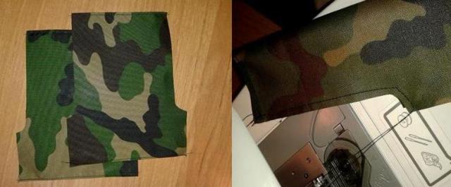 يتكون البنطال من ساقين ، لذلك نصنع نقشًا على القماش ونخيطه.