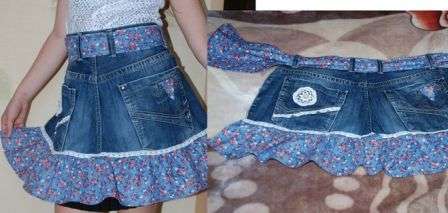 Jos sinulla on pieni denim, voit ommella hame aikuiselle tytölle. Tärkeintä on, että tuote on tyylikäs ja siisti, koska haluat olla fashionista!