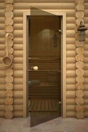 Стъклени врати към парната баня