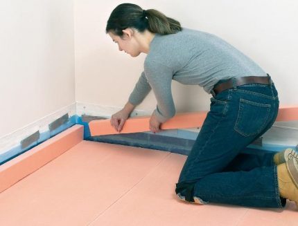 Korrekt lægning af det varmeisolerende lag Lægning af ekstruderet polystyrenskum