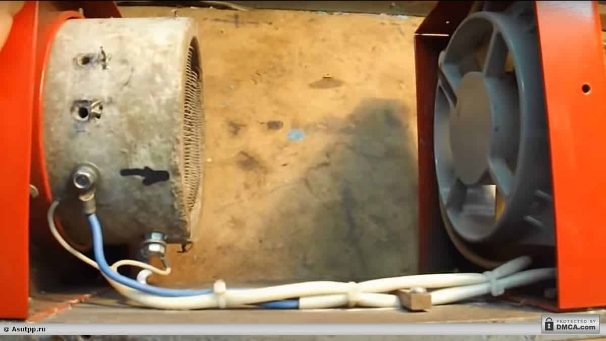 Oddeľovací ventilátor a trubica s ohrievačom